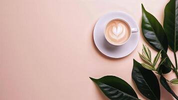 Coffee break concept with blank space for incorporating your own design photo