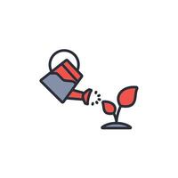 Watering can icon. .Editable stroke.linear style sign for use web design,logo.Symbol illustration. vector