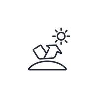 sunblock icon. .Editable stroke.linear style sign for use web design,logo.Symbol illustration. vector