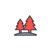 Forest icon. .Editable stroke.linear style sign for use web design,logo.Symbol illustration. vector