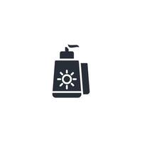 sunscreen icon. .Editable stroke.linear style sign for use web design,logo.Symbol illustration. vector