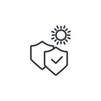sunblock icon. .Editable stroke.linear style sign for use web design,logo.Symbol illustration. vector