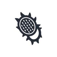 passion fruit icon. .Editable stroke.linear style sign for use web design,logo.Symbol illustration. vector