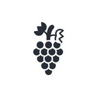 grapes icon. .Editable stroke.linear style sign for use web design,logo.Symbol illustration. vector