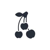 cherry icon. .Editable stroke.linear style sign for use web design,logo.Symbol illustration. vector