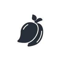 Mango icon. .Editable stroke.linear style sign for use web design,logo.Symbol illustration. vector