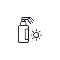 sunscreen spray icon. .Editable stroke.linear style sign for use web design,logo.Symbol illustration. vector