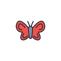 butterfly icon. .Editable stroke.linear style sign for use web design,logo.Symbol illustration. vector