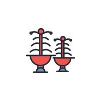 fountain icon. .Editable stroke.linear style sign for use web design,logo.Symbol illustration. vector