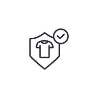 protective clothes icon. .Editable stroke.linear style sign for use web design,logo.Symbol illustration. vector