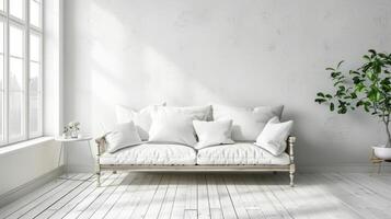 Clean and stylish interior design with open space for your custom message photo