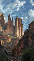 Towering rock spires reaching for the heavens photo