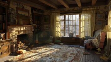 Clean and uncluttered scene with room photo