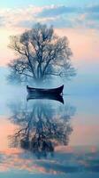 Calm waters mirror the tranquility of the mind photo