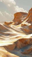 Towering sand dunes sculpted by the wind photo