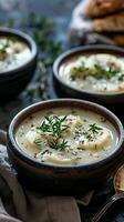 National Soup Day steaming bowls and hearty recipes photo