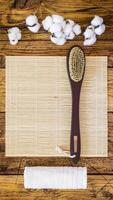 Natural, eco friendly spa background with copy space photo