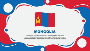 Mongolia Flag Abstract Background Flat Design Template. Mongolia Independence Day Banner Wallpaper Illustration. Mongolia vector