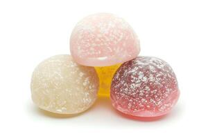 Mochi isolated on a white background photo