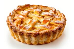 Apple pie isolated on a white background photo