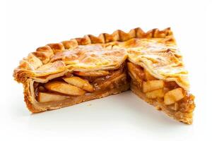 Apple pie isolated on a white background photo