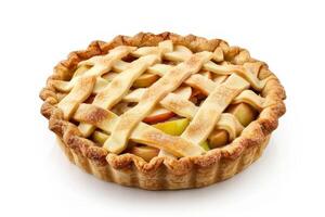 Apple pie isolated on a white background photo