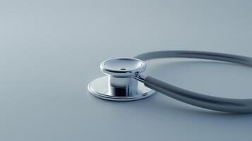 Stethoscope is on the right with the copy space area photo