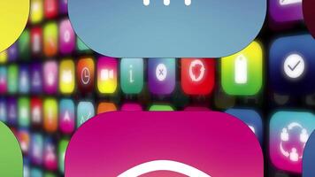 Smart Phone Display Showing Software App Icons Application Background video
