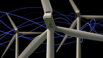 Wind Turbine Producing Renewable Sustainable Energy Power video