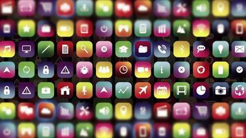 Smart Phone Display Showing Software App Icons Application Background video
