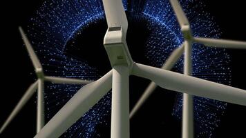 Wind Turbine Producing Renewable Sustainable Energy Power video