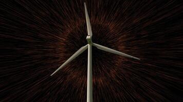 Wind Turbine Producing Renewable Sustainable Energy Power video