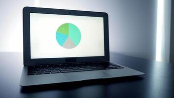 Analyzing Corporate Business Finance Data Charts on Computer Screen Display video