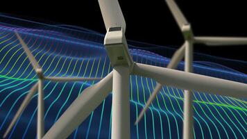 Wind Turbine Producing Renewable Sustainable Energy Power video