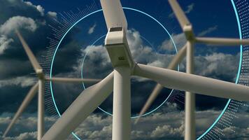 Wind Turbine Producing Renewable Sustainable Energy Power video