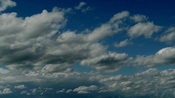 Time lapse of clouds moving fast in the sky video