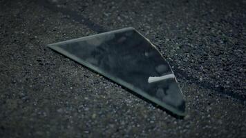 Poor Homeless Man Finding Broken Mirror Thinking About the Past and Future video