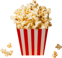 popcorn in a bucket on a transparent background png