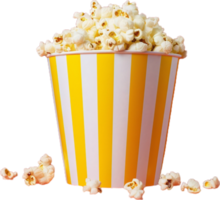 popcorn in a bucket on a transparent background png