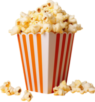 popcorn in a bucket on a transparent background png