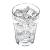 Glass with Ice Cube Isolated on Transparent Background png