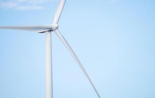 Wind energy. Wind power. Sustainable, renewable energy. Wind turbines generate electricity. Wind farm. Sustainable resources. Sustainable development. Green technology for energy sustainability. photo