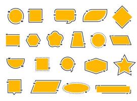 Quote bubble and boxes, chat message, comment vector