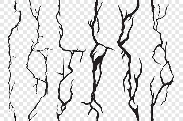 Seamless cracks in the wall, plaster or ground