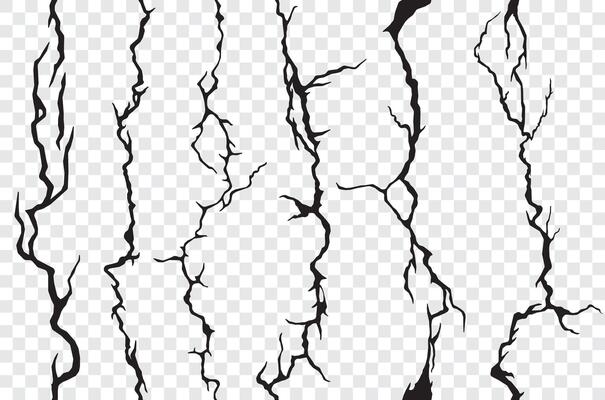 Seamless cracks in the wall, plaster or ground