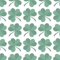Seamless pattern with leaves of a lucky clover, symbols of St. Patrick's Day. Wrapping paper, textile design, background. vector