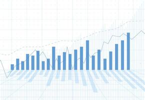 Business candle stick graph chart of stock market investment trading on white background design. Bullish point, Trend of graph vector