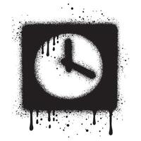 Spray Painted Graffiti O'clock isolated with a white background. design street art. EPS 10. vector