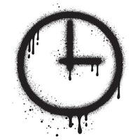 Spray Painted Graffiti O'clock isolated with a white background. design street art. EPS 10. vector
