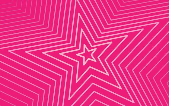 Pink background with a star lines stack geometry vector